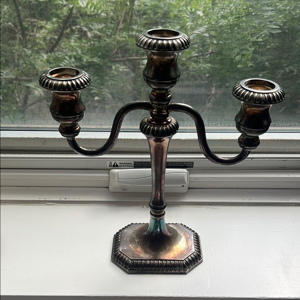 Vintage Sheffield Silver Plated Candelabra